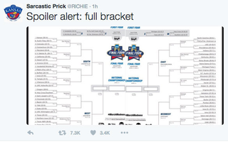 Illustration for article titled Whoever Leaked The NCAA Tournament Bracket, Thank You